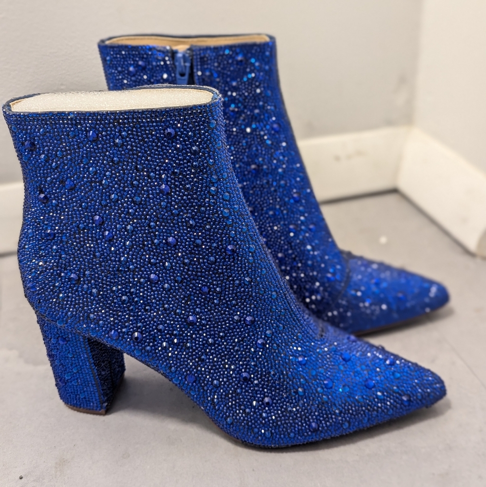 Betsey Johnson Cady Crystal Pave Boots